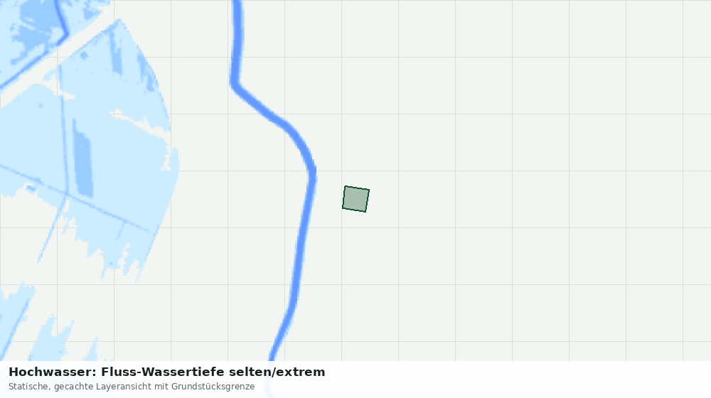Statische Kartenansicht: Hochwasser: Fluss-Wassertiefe selten/extrem