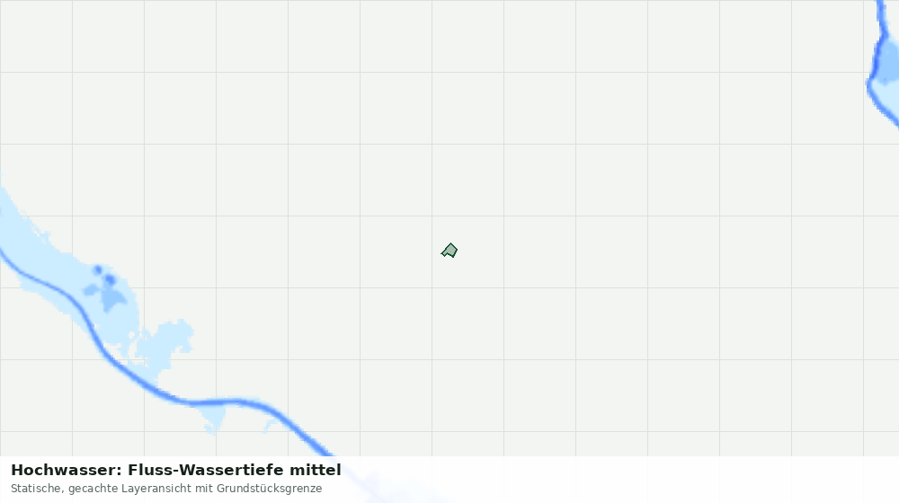 Statische Kartenansicht: Hochwasser: Fluss-Wassertiefe mittel