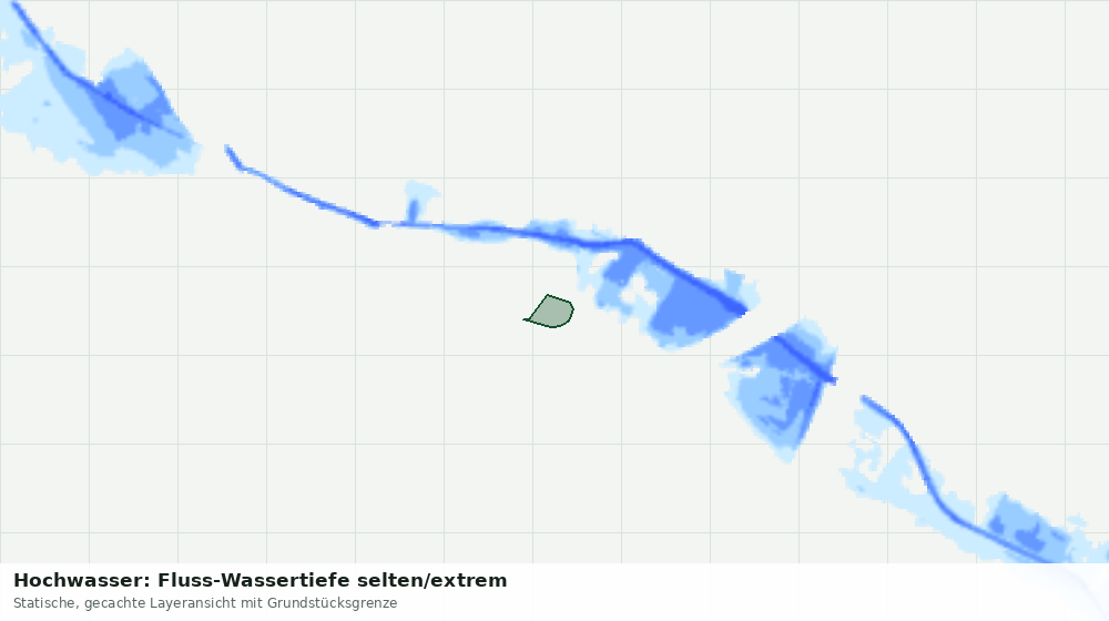 Statische Kartenansicht: Hochwasser: Fluss-Wassertiefe selten/extrem