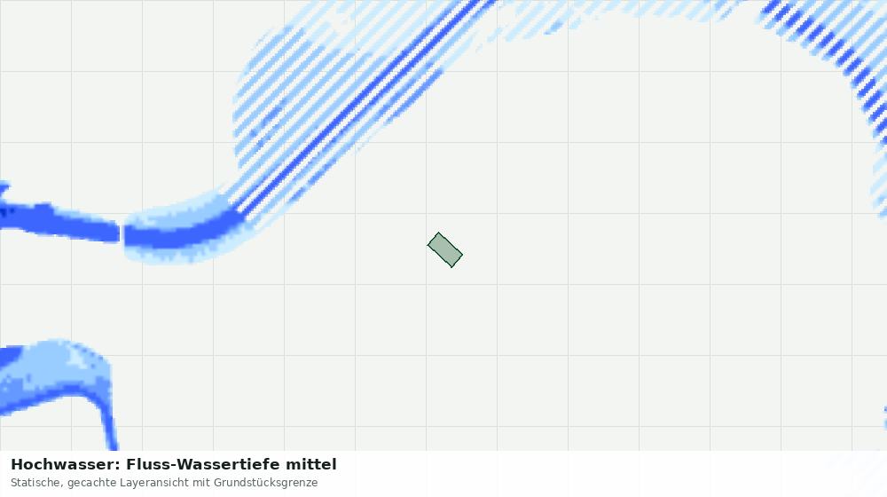Statische Kartenansicht: Hochwasser: Fluss-Wassertiefe mittel