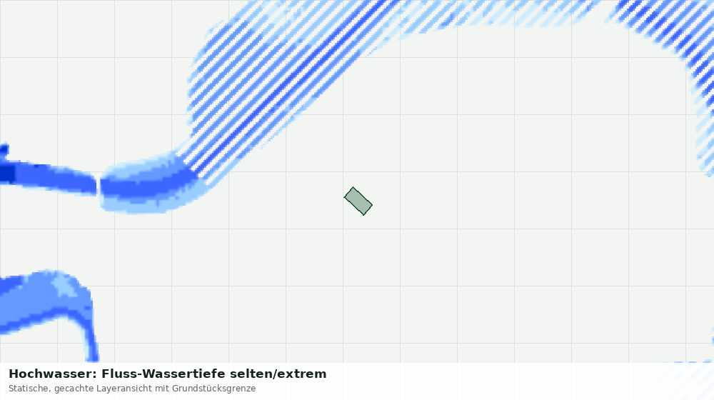 Statische Kartenansicht: Hochwasser: Fluss-Wassertiefe selten/extrem