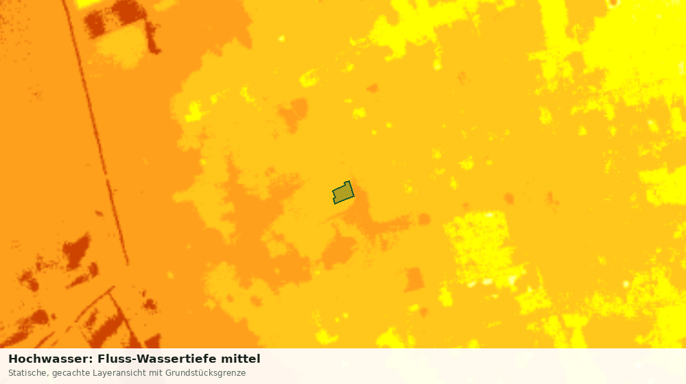 Statische Kartenansicht: Hochwasser: Fluss-Wassertiefe mittel