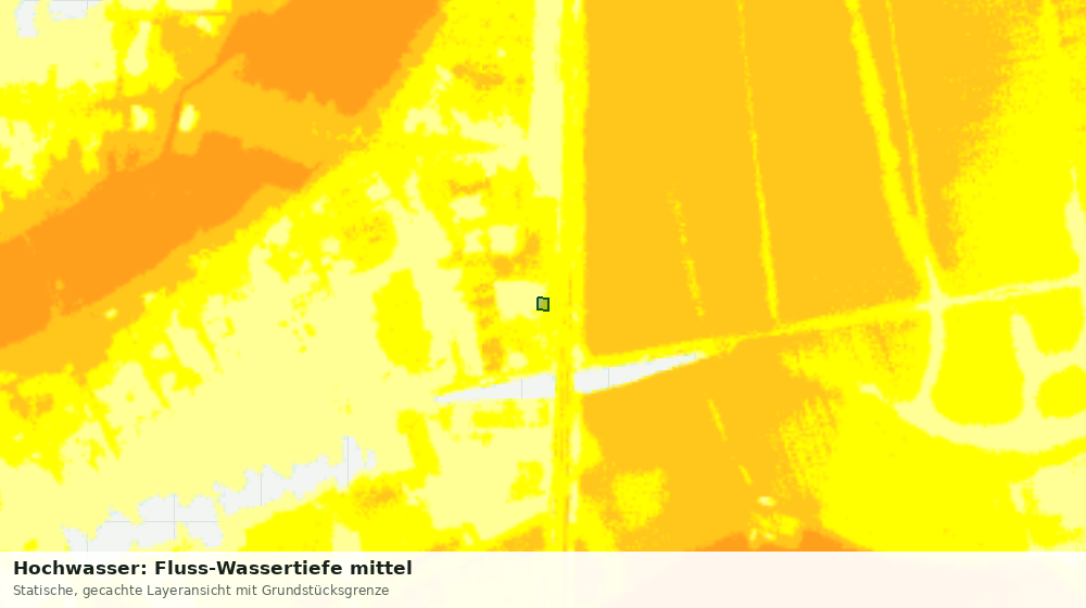 Statische Kartenansicht: Hochwasser: Fluss-Wassertiefe mittel