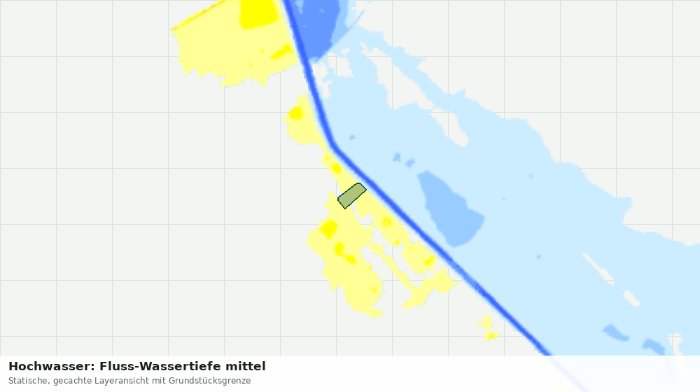 Statische Kartenansicht: Hochwasser: Fluss-Wassertiefe mittel