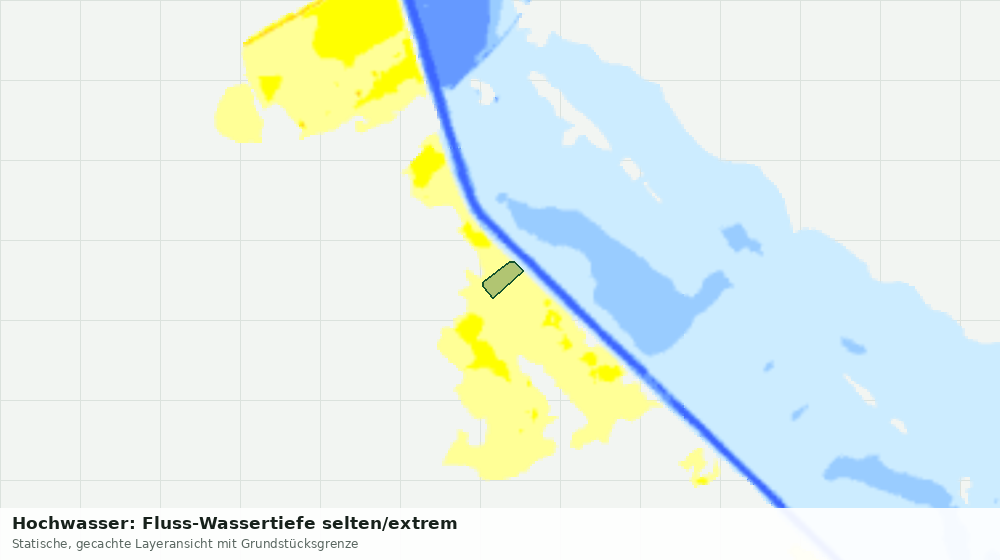 Statische Kartenansicht: Hochwasser: Fluss-Wassertiefe selten/extrem