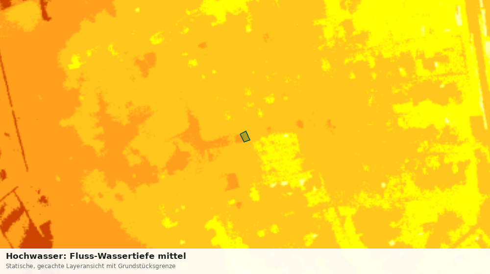 Statische Kartenansicht: Hochwasser: Fluss-Wassertiefe mittel