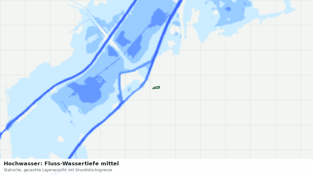 Statische Kartenansicht: Hochwasser: Fluss-Wassertiefe mittel