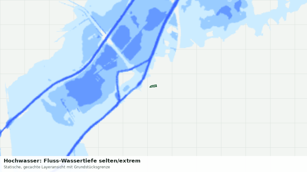 Statische Kartenansicht: Hochwasser: Fluss-Wassertiefe selten/extrem