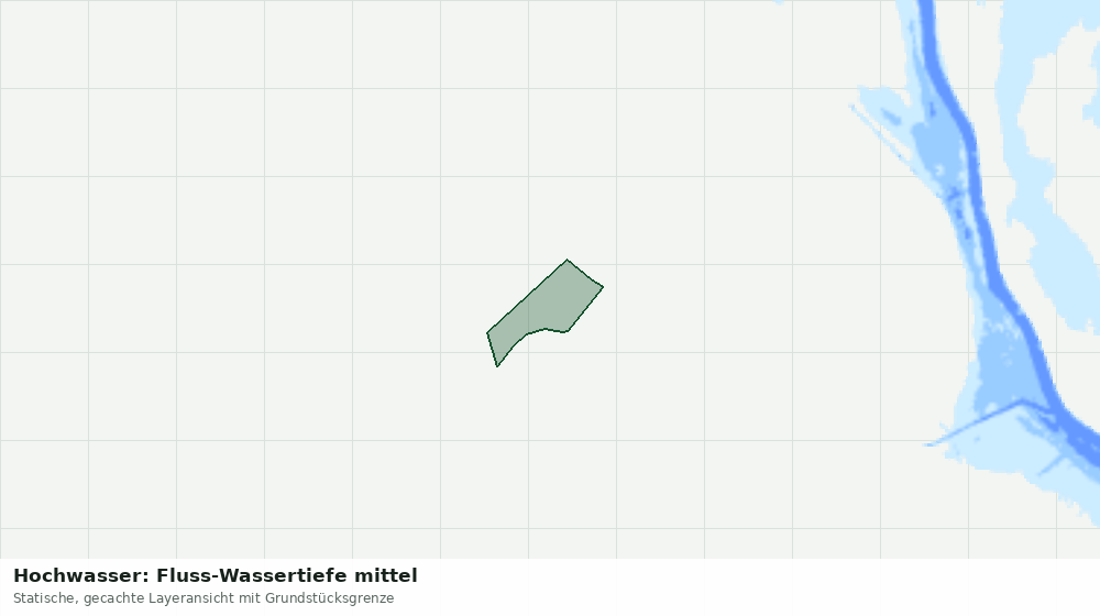Statische Kartenansicht: Hochwasser: Fluss-Wassertiefe mittel