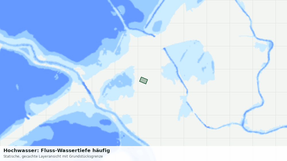 Statische Kartenansicht: Hochwasser: Fluss-Wassertiefe häufig
