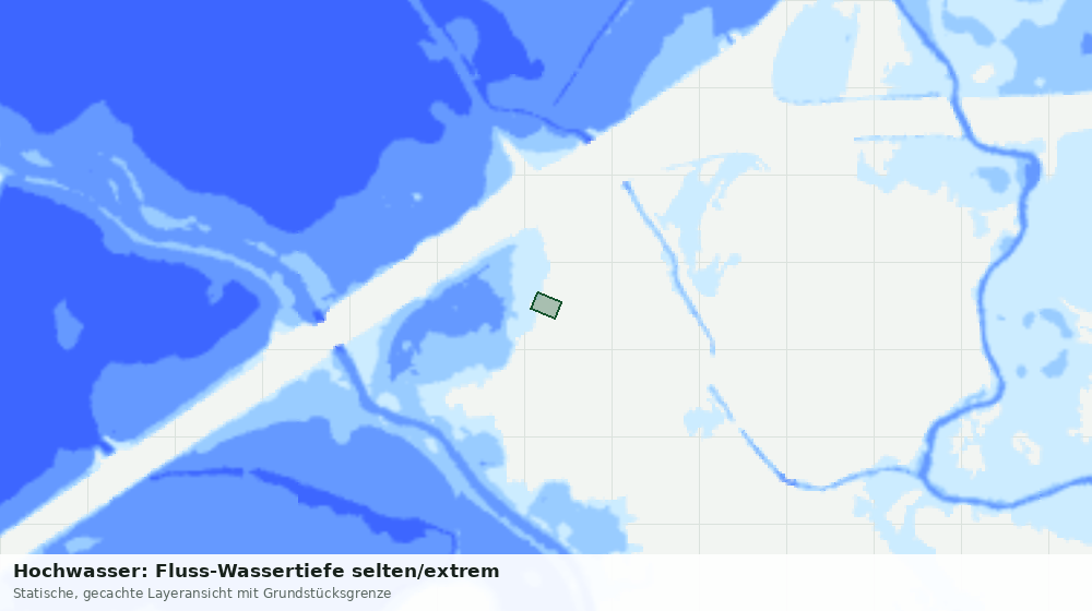 Statische Kartenansicht: Hochwasser: Fluss-Wassertiefe selten/extrem