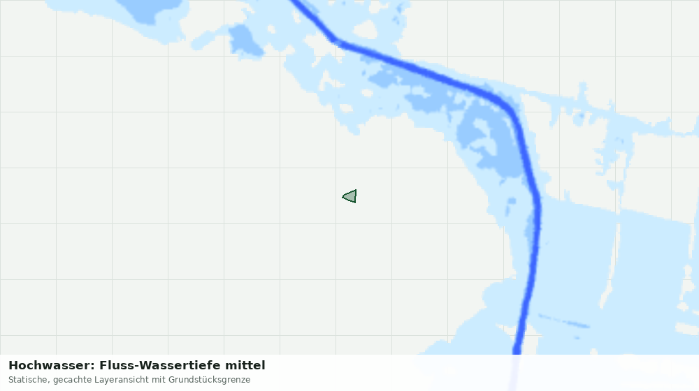 Statische Kartenansicht: Hochwasser: Fluss-Wassertiefe mittel