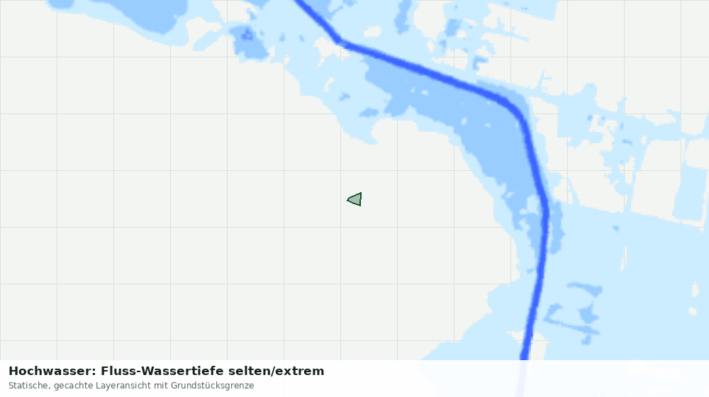 Statische Kartenansicht: Hochwasser: Fluss-Wassertiefe selten/extrem