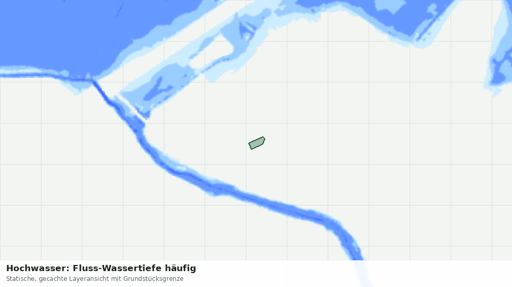 Statische Kartenansicht: Hochwasser: Fluss-Wassertiefe häufig