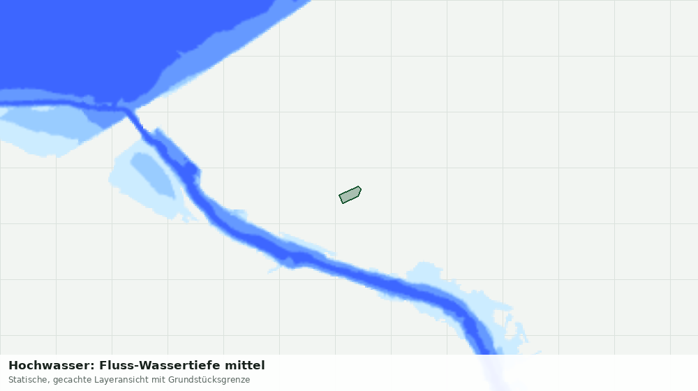 Statische Kartenansicht: Hochwasser: Fluss-Wassertiefe mittel