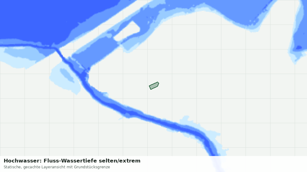 Statische Kartenansicht: Hochwasser: Fluss-Wassertiefe selten/extrem