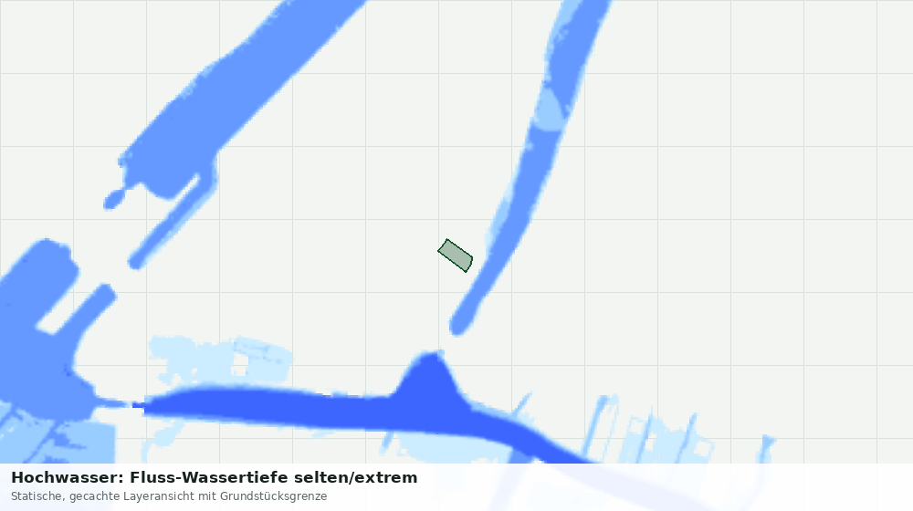 Statische Kartenansicht: Hochwasser: Fluss-Wassertiefe selten/extrem