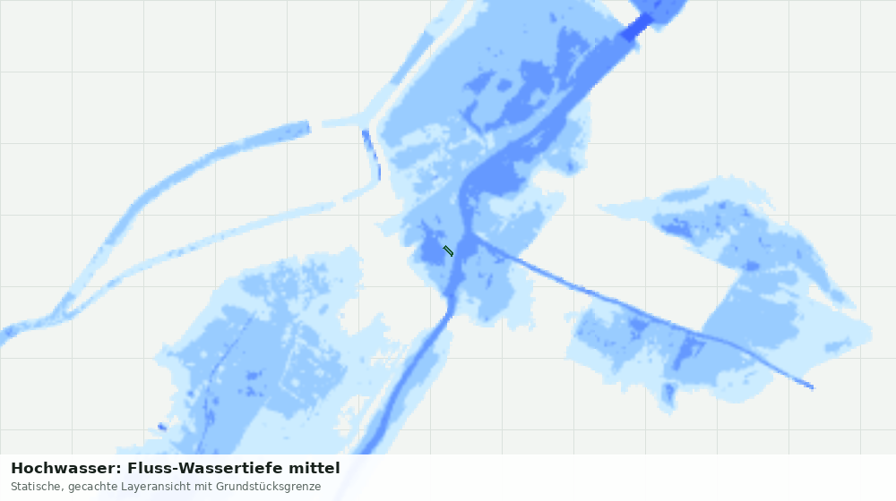 Statische Kartenansicht: Hochwasser: Fluss-Wassertiefe mittel