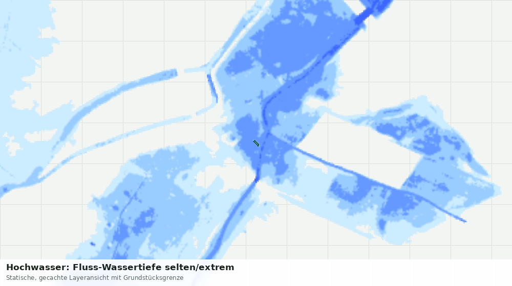 Statische Kartenansicht: Hochwasser: Fluss-Wassertiefe selten/extrem