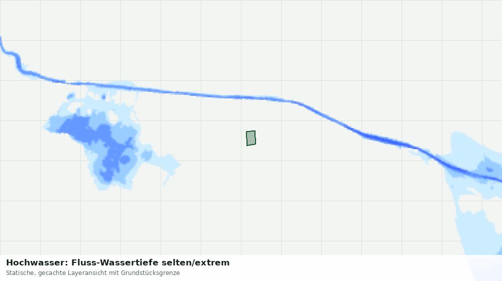 Statische Kartenansicht: Hochwasser: Fluss-Wassertiefe selten/extrem