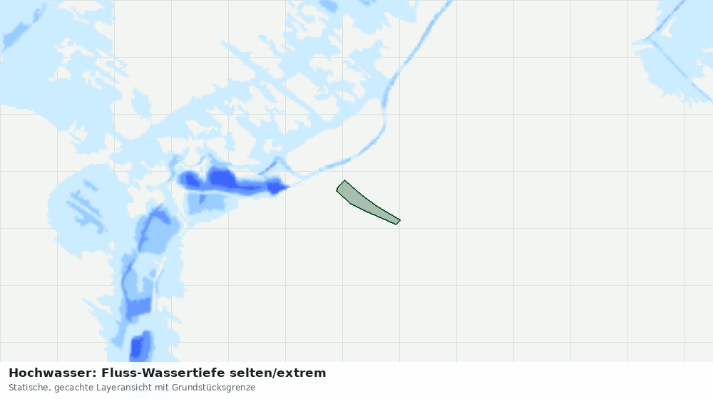 Statische Kartenansicht: Hochwasser: Fluss-Wassertiefe selten/extrem
