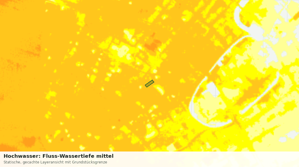 Statische Kartenansicht: Hochwasser: Fluss-Wassertiefe mittel