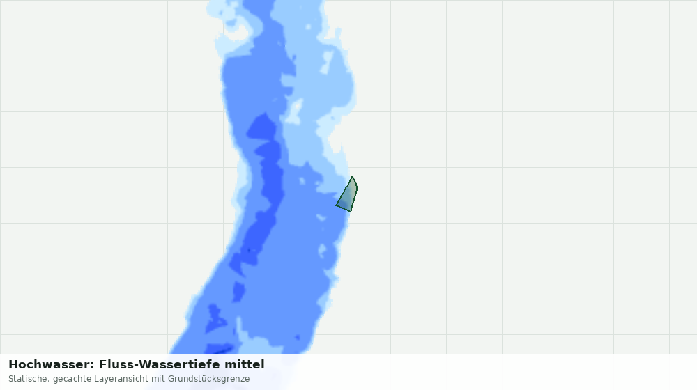 Statische Kartenansicht: Hochwasser: Fluss-Wassertiefe mittel