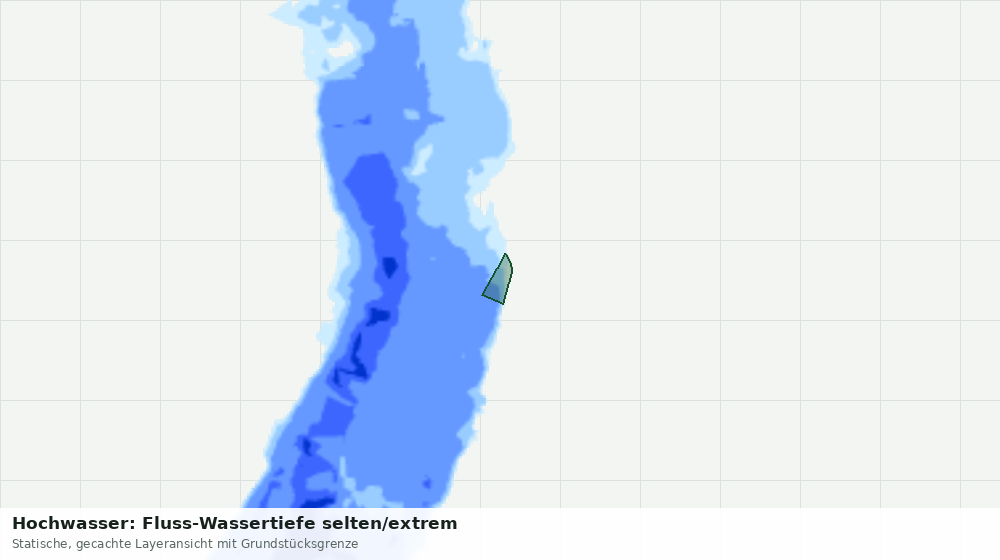 Statische Kartenansicht: Hochwasser: Fluss-Wassertiefe selten/extrem