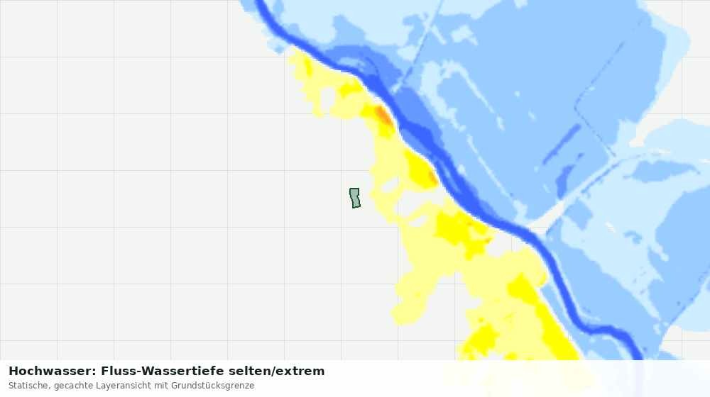 Statische Kartenansicht: Hochwasser: Fluss-Wassertiefe selten/extrem