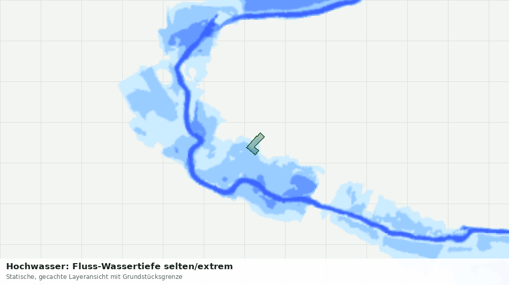 Statische Kartenansicht: Hochwasser: Fluss-Wassertiefe selten/extrem