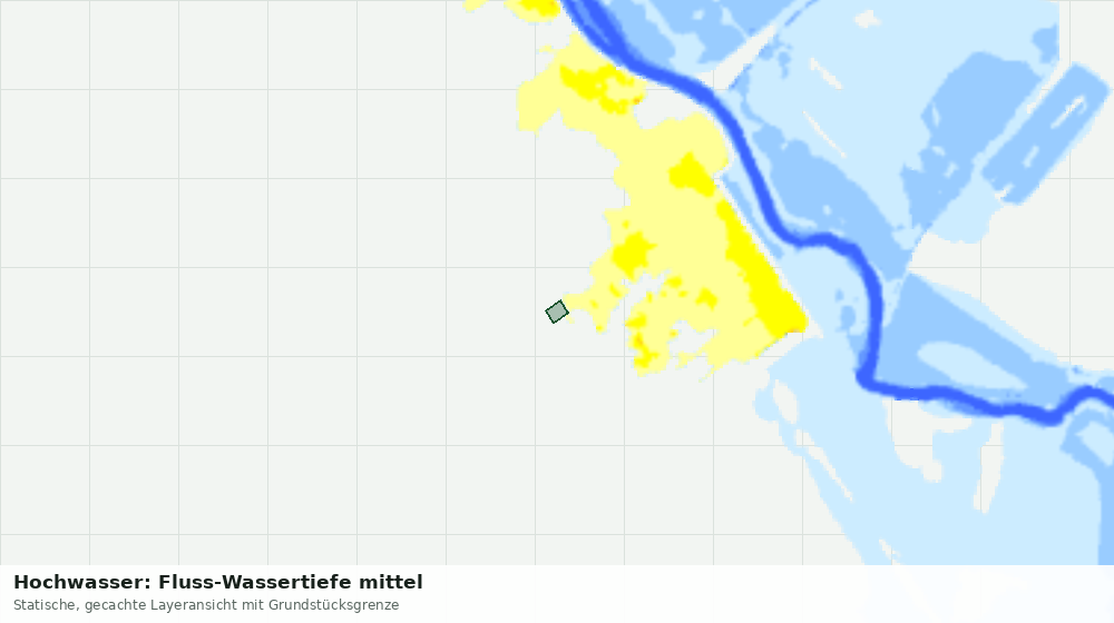 Statische Kartenansicht: Hochwasser: Fluss-Wassertiefe mittel