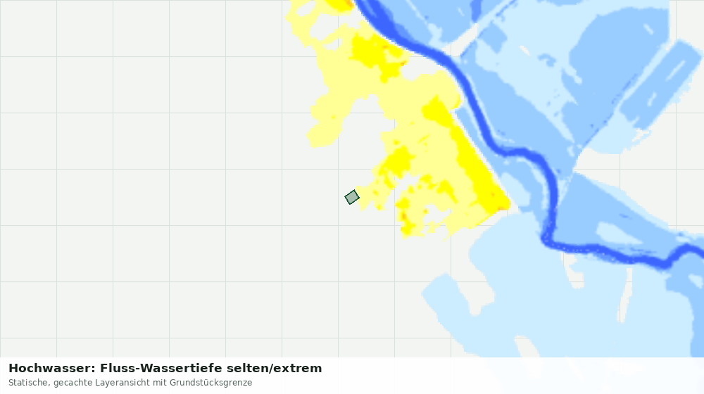 Statische Kartenansicht: Hochwasser: Fluss-Wassertiefe selten/extrem