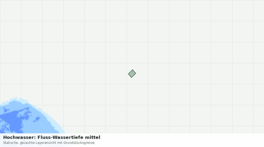 Statische Kartenansicht: Hochwasser: Fluss-Wassertiefe mittel