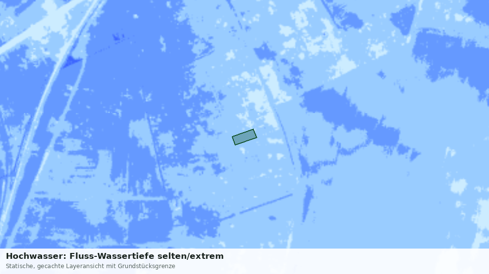Statische Kartenansicht: Hochwasser: Fluss-Wassertiefe selten/extrem