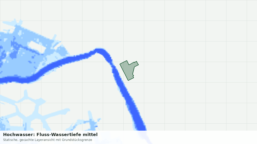 Statische Kartenansicht: Hochwasser: Fluss-Wassertiefe mittel