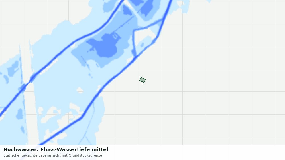 Statische Kartenansicht: Hochwasser: Fluss-Wassertiefe mittel