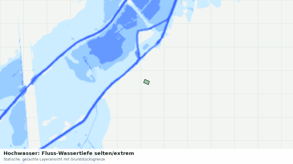 Statische Kartenansicht: Hochwasser: Fluss-Wassertiefe selten/extrem