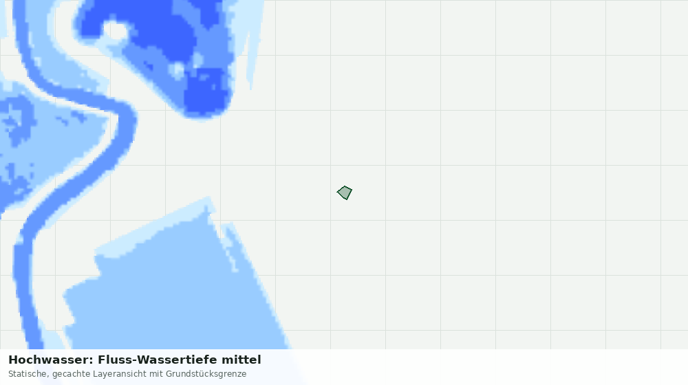 Statische Kartenansicht: Hochwasser: Fluss-Wassertiefe mittel