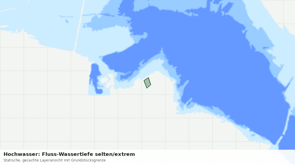 Statische Kartenansicht: Hochwasser: Fluss-Wassertiefe selten/extrem