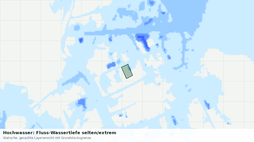 Statische Kartenansicht: Hochwasser: Fluss-Wassertiefe selten/extrem