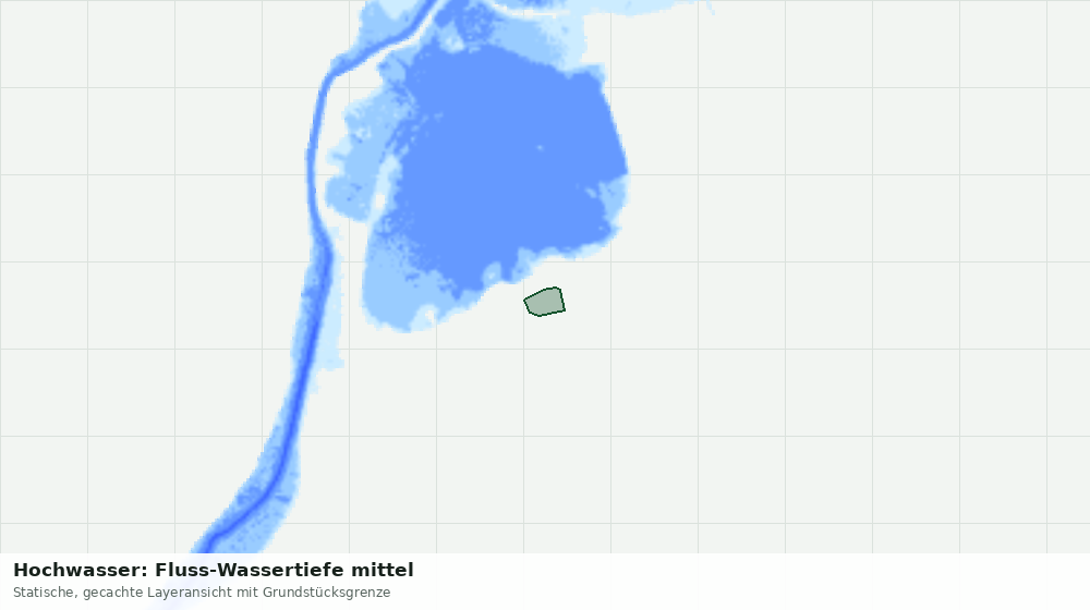 Statische Kartenansicht: Hochwasser: Fluss-Wassertiefe mittel