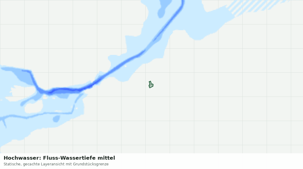 Statische Kartenansicht: Hochwasser: Fluss-Wassertiefe mittel