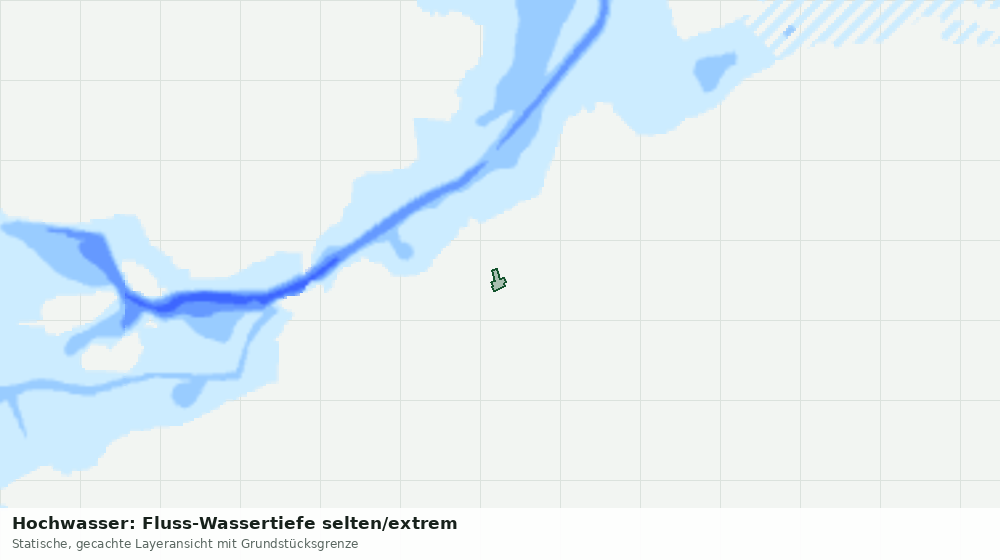 Statische Kartenansicht: Hochwasser: Fluss-Wassertiefe selten/extrem