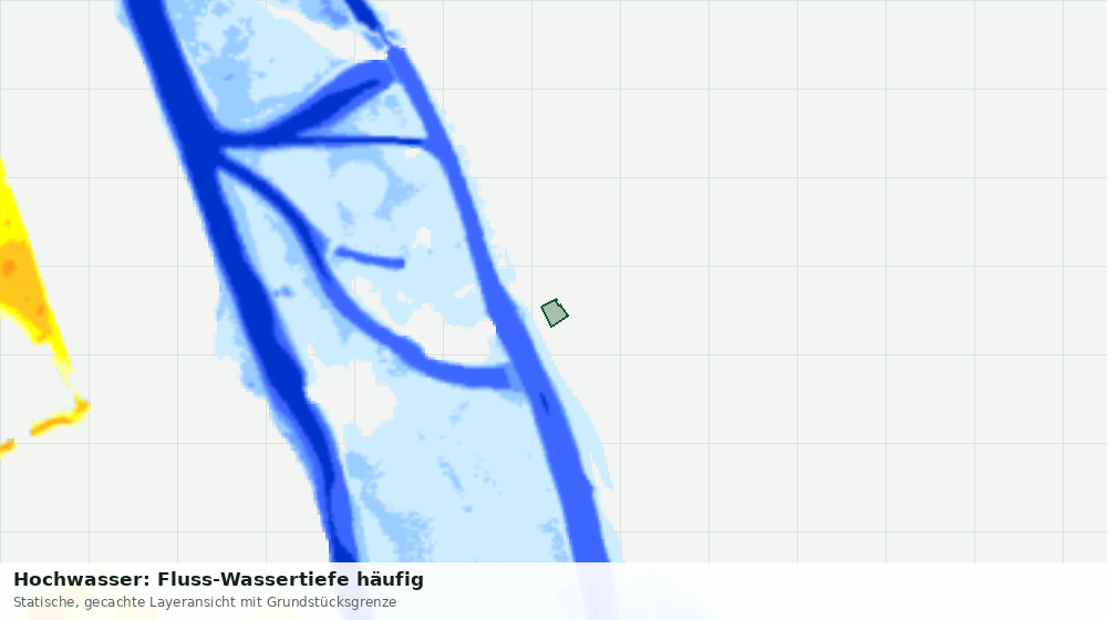Statische Kartenansicht: Hochwasser: Fluss-Wassertiefe häufig