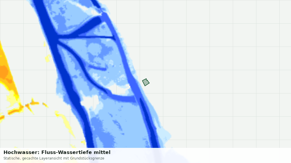 Statische Kartenansicht: Hochwasser: Fluss-Wassertiefe mittel