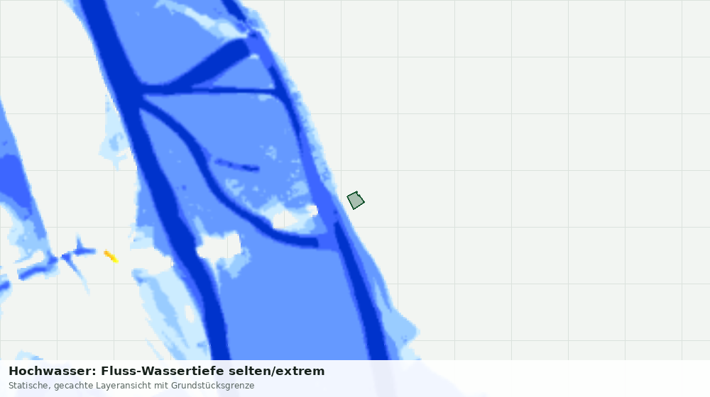 Statische Kartenansicht: Hochwasser: Fluss-Wassertiefe selten/extrem