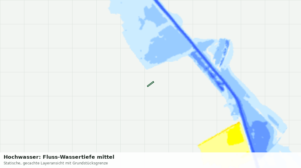 Statische Kartenansicht: Hochwasser: Fluss-Wassertiefe mittel