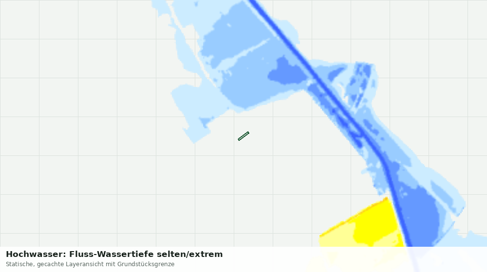 Statische Kartenansicht: Hochwasser: Fluss-Wassertiefe selten/extrem