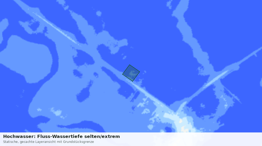 Statische Kartenansicht: Hochwasser: Fluss-Wassertiefe selten/extrem