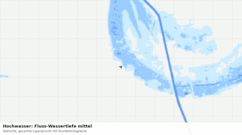 Statische Kartenansicht: Hochwasser: Fluss-Wassertiefe mittel